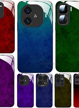 玻璃手机壳适用OPPO IQoo13 12 11 10 neo9 8 pro 高级紫色绿红蓝