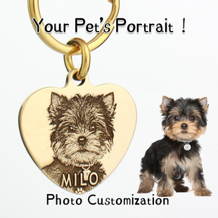 定制黄铜狗牌刻字身份牌小型犬宠物防丢泰迪西高地猫爪牌定做犬牌