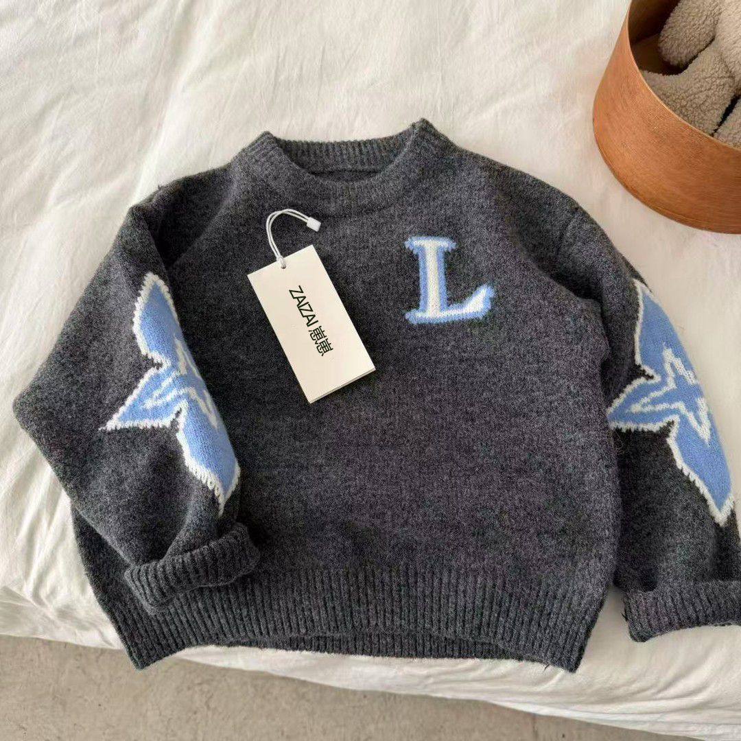 儿童毛衣2025冬季新品男女童圆领提花针织衫宝宝保暖打底软糯套头,童装/婴儿装/亲子装,毛衣/针织衫,淘宝优惠券,粉丝福利购,淘宝优惠卷