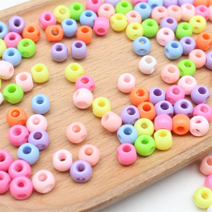 四孔连接珠子隔珠四通珠烤漆串珠DIY手机链钥匙扣车挂饰品配件