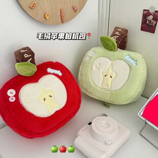 圣诞红苹果拍立得mini12相机包多功能收纳包洗漱便携大容量化妆包