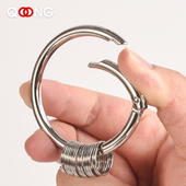 Q25弹簧开口子母圈6cm大直径钥匙圈环挂件创意多环DIY实用多用途