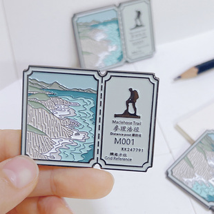 香港麦理浩径冰箱贴深圳天文台东西涌徒步纪念品文创礼物金属磁贴