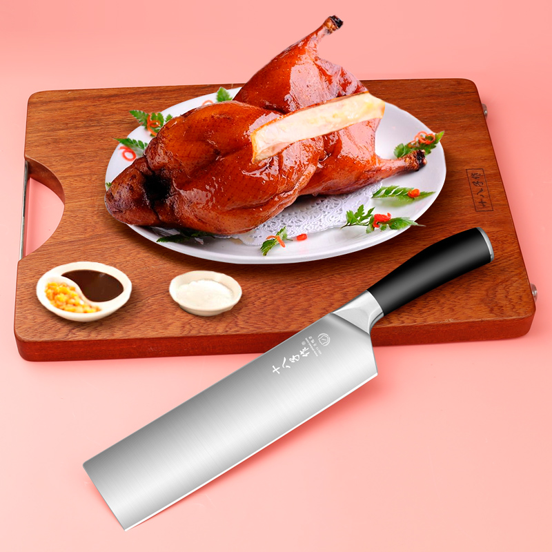 十八子作不锈钢片鸭刀厨师酒店