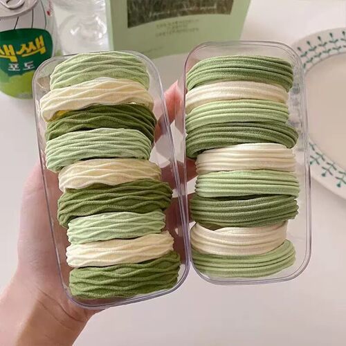 高弹力耐用发圈头绳加粗针织发绳女扎头发橡皮筋头饰韩版加宽发饰