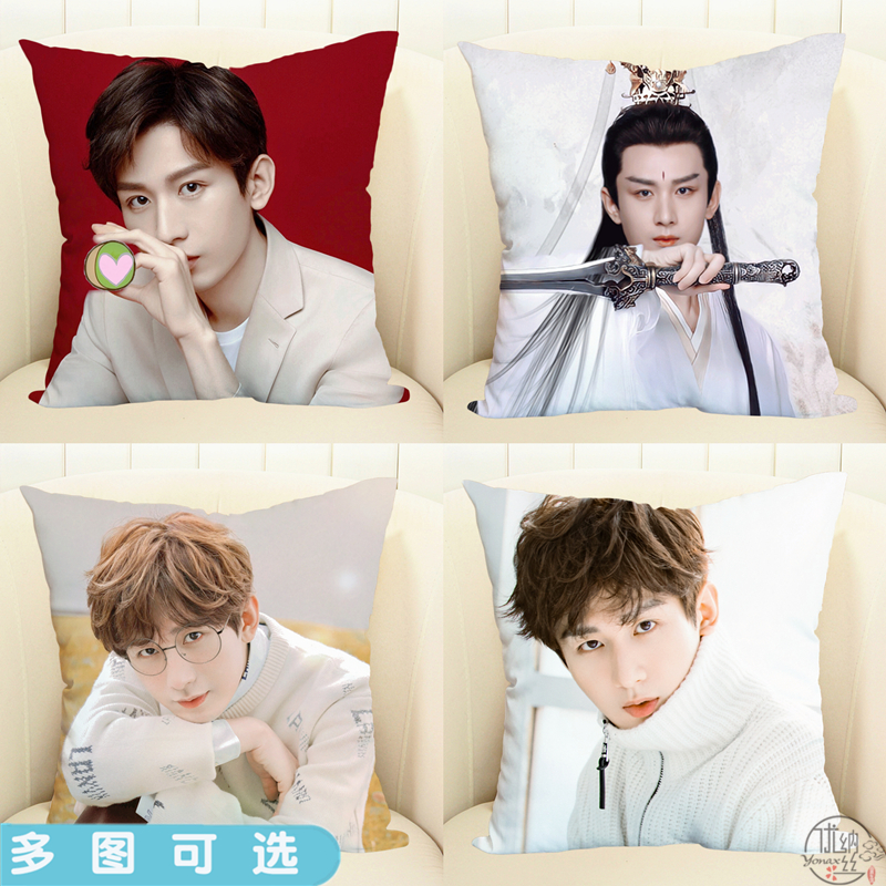 成毅抱枕头办公腰靠垫人形玩偶