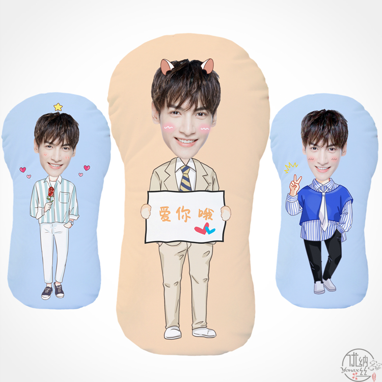 q版罗云熙leo人形靠垫异形抱枕头照片图片定制朋友礼物装饰品周边