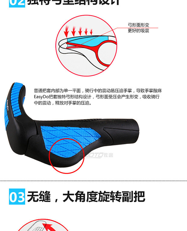 Poignées de vélo EASYDO - Ref 2354630 Image 4