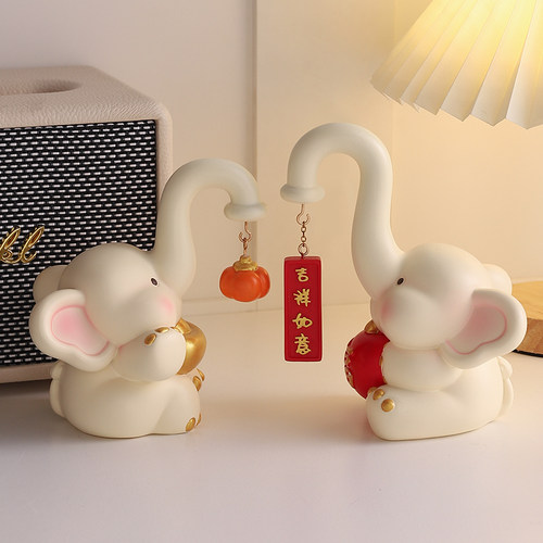 柿事如意大象摆饰客厅电视柜酒柜家居装饰品现代简约轻奢乔迁礼物