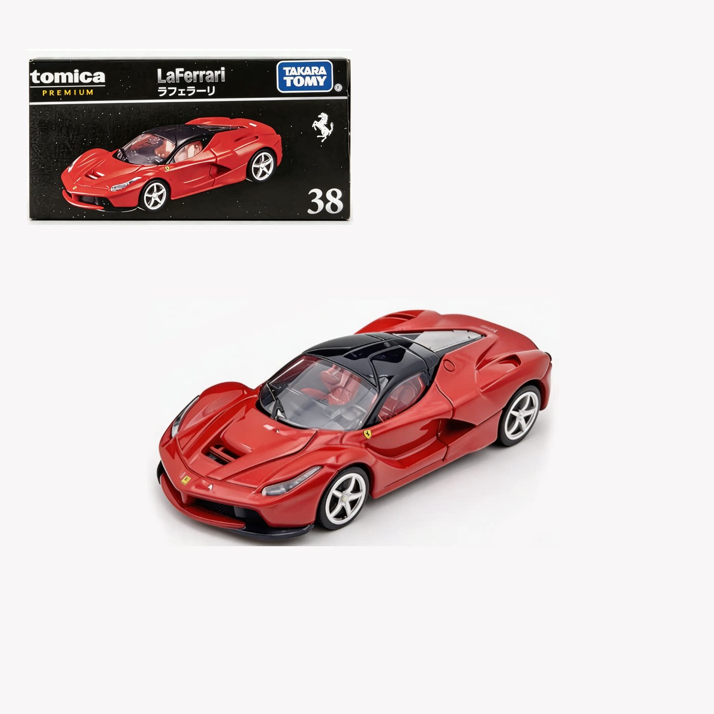 TAKARA TOMY多美卡合金汽车模型TOMICATP38法拉利拉法跑车