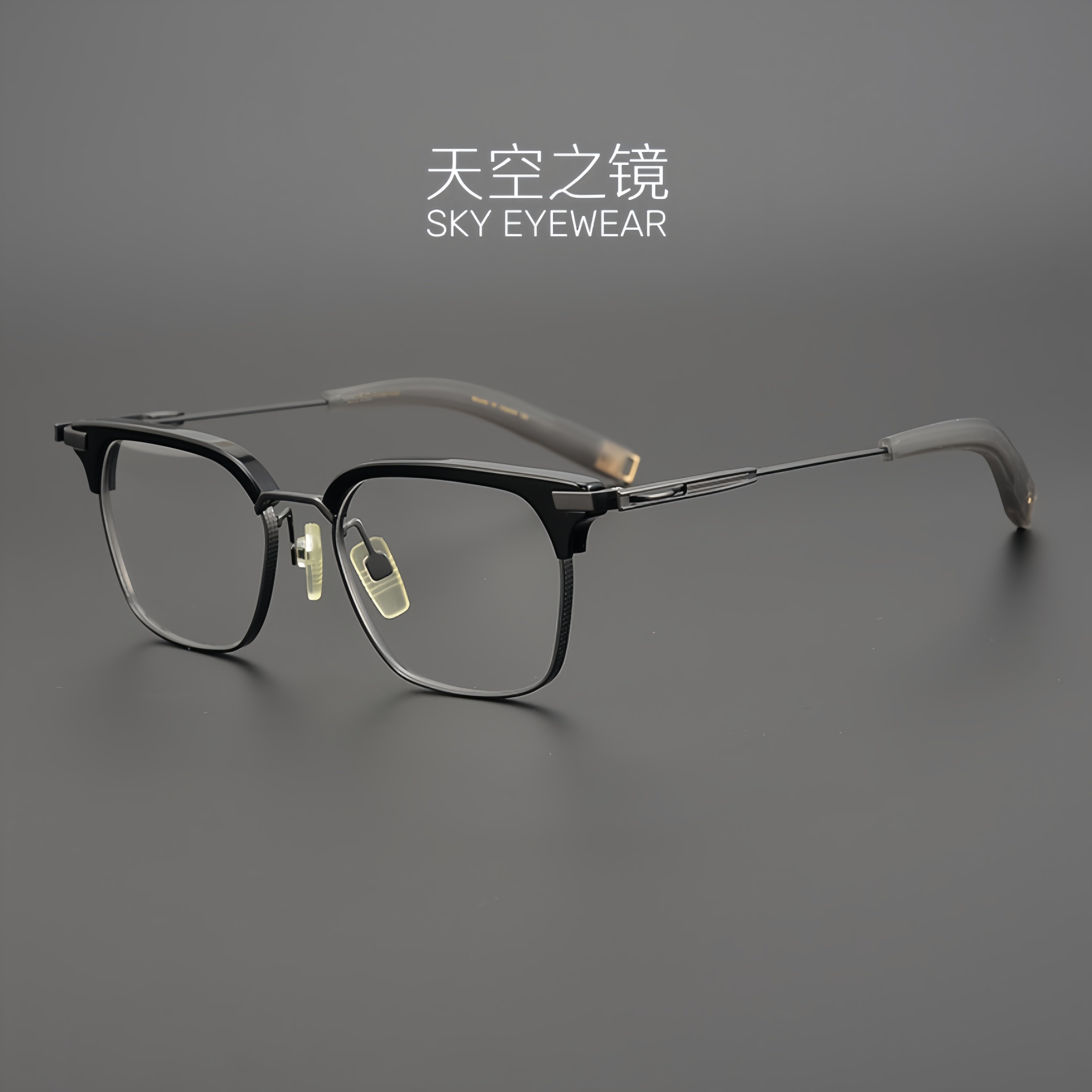 痞帅日系dita v同款设计感超轻纯钛大脸近视眼镜框男款斯文眼镜架