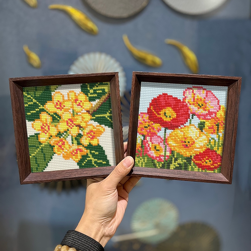 带相框钻石画花卉系列DIY手工