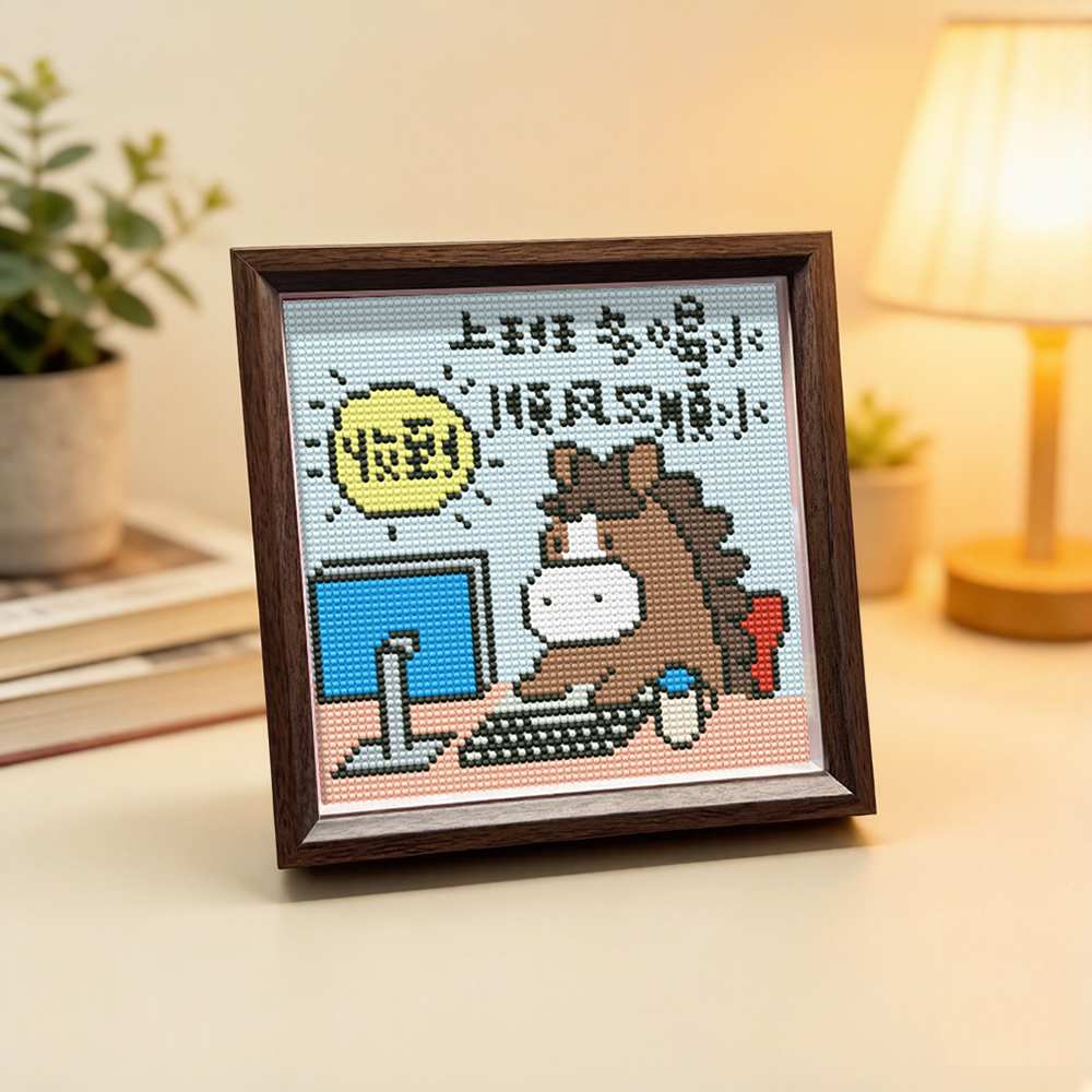 送相框顺风顺水钻石画摆件