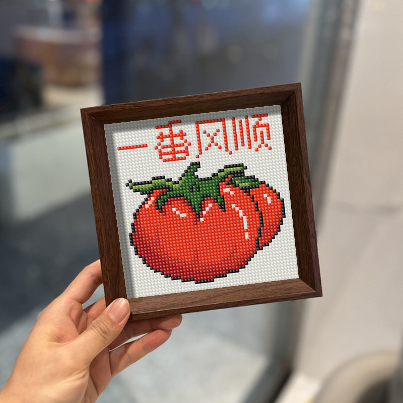 一番风顺钻石画摆台带框