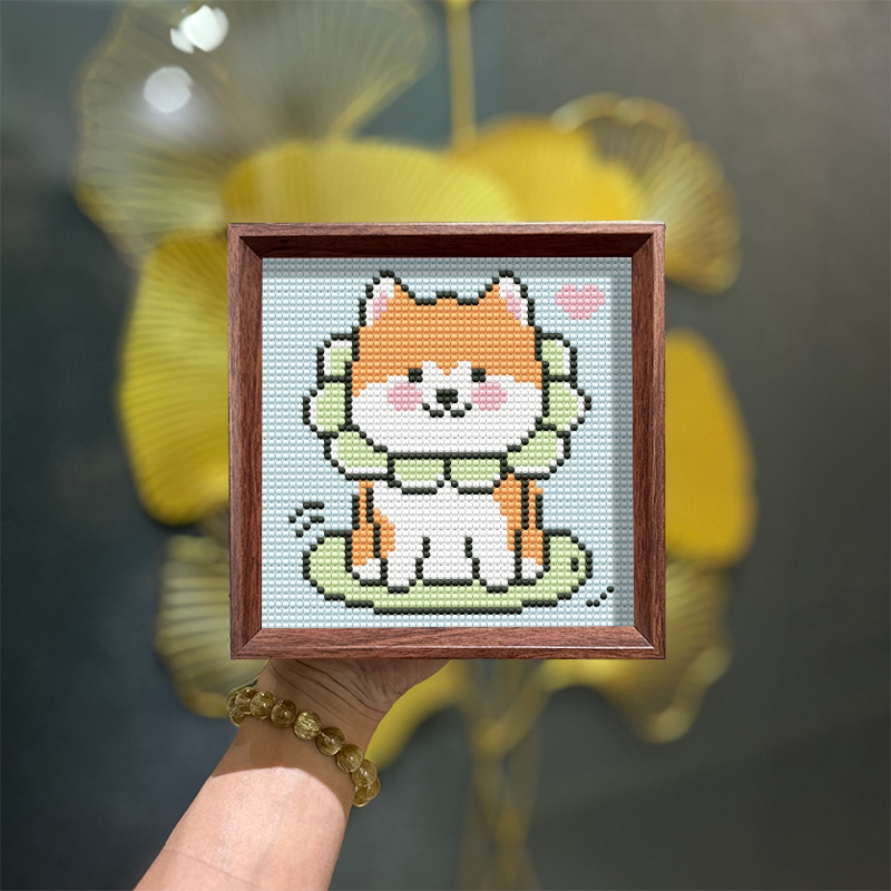真玻璃钻石画柴犬可爱钻石画