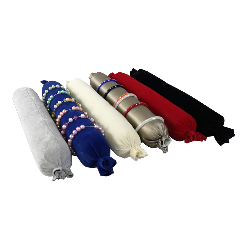 拉丝皮绒布珠宝手镯手链海绵展示棒饰品收纳包首饰卷包手饰品收藏