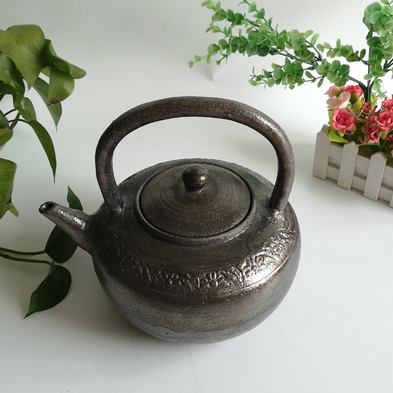 平定砂锅煮茶壶黑砂壶煤气灶酒精炉碳炉专用烧水壶泡茶明火大砂壶