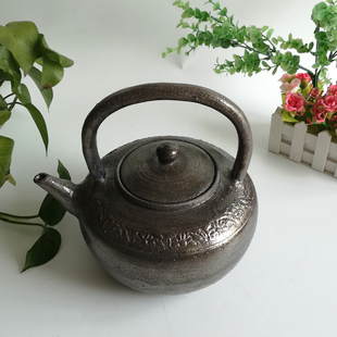 平定砂锅煮茶壶黑砂壶煤气灶酒精炉碳炉专用烧水壶泡茶明火大砂壶
