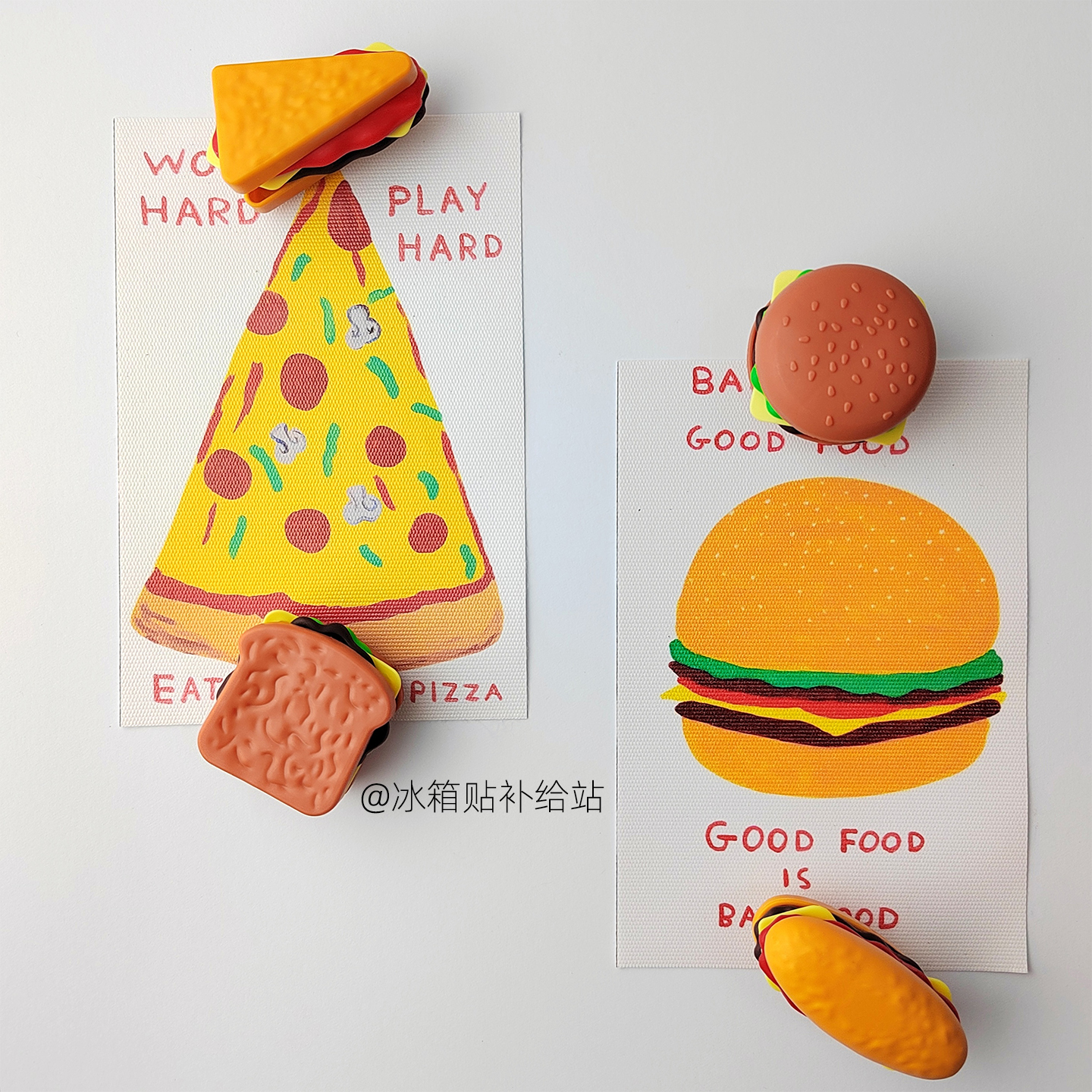 仿真汉堡三明治食玩冰箱贴磁吸