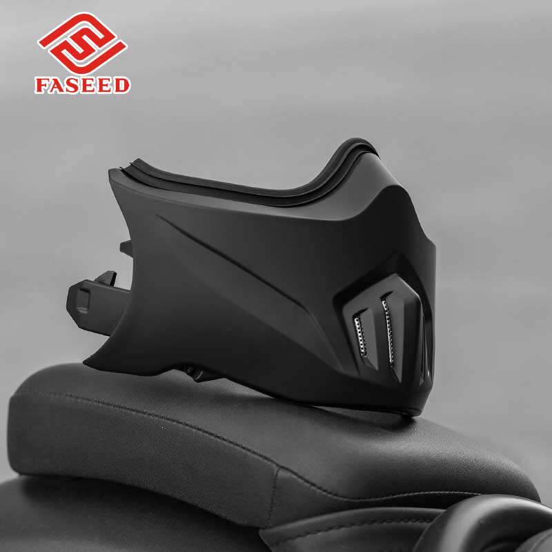 faseed咖啡骑士摩托车头盔机车组合盔专用下巴配件多色面罩复古盔