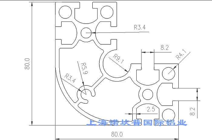 工作型材i84弧形国标展示柜展示架g8铝型材0铝型材转角展台工业铝