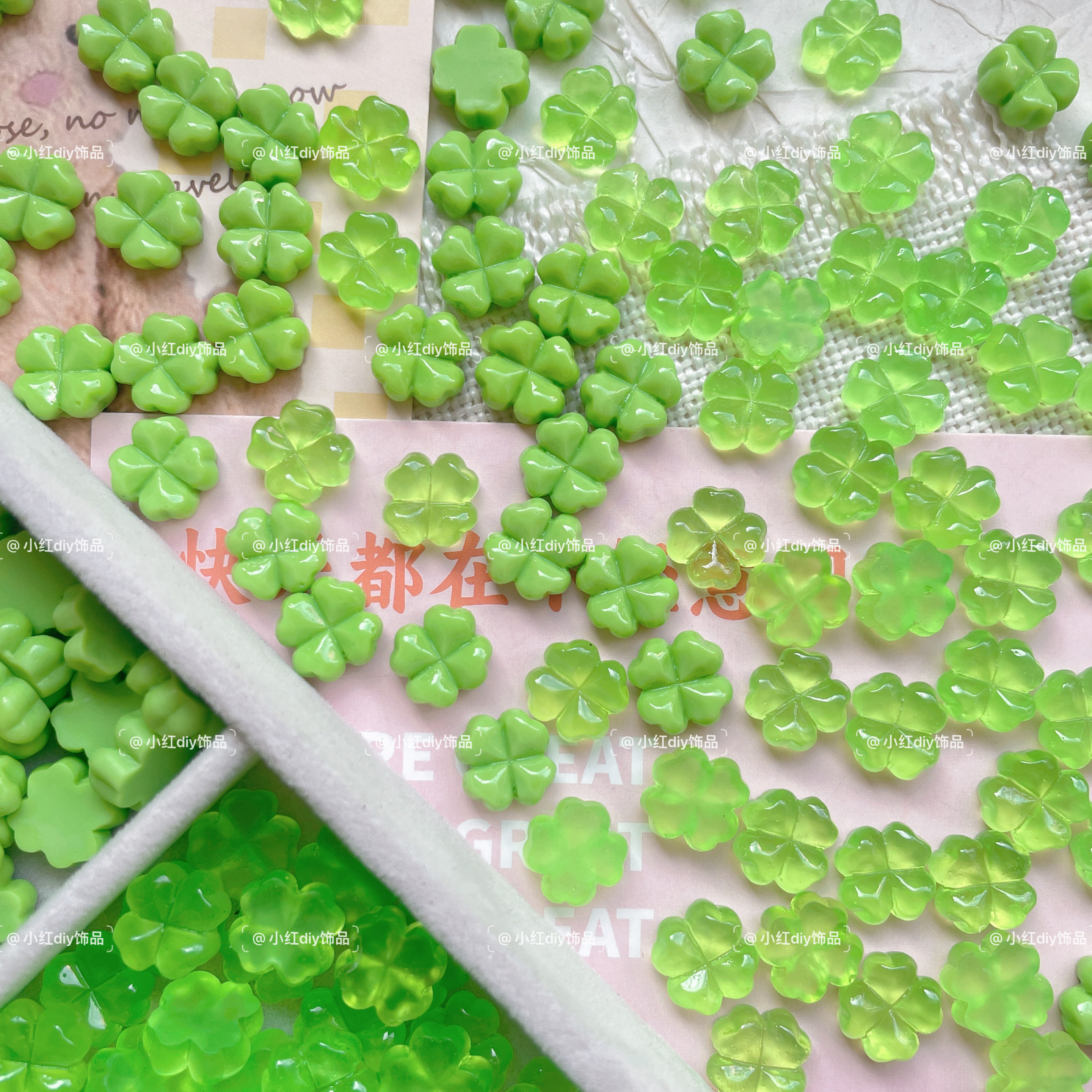 迷你仿真四叶草绿色diy奶油胶树脂配件材料手机壳滴胶配件装饰,饰品/流行首饰/时尚饰品新,其他DIY饰品配件,淘宝优惠券,粉丝福利购,淘宝优惠卷