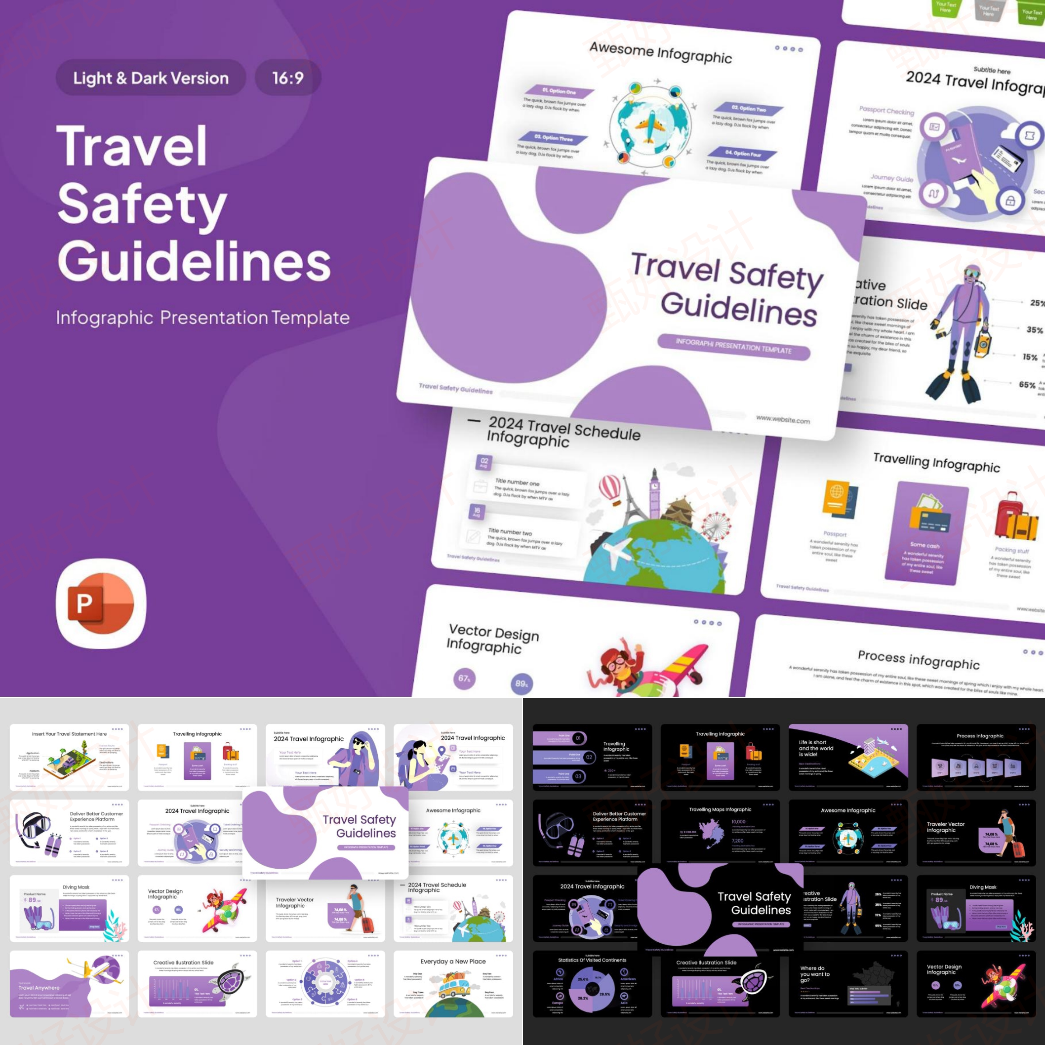 ppt模板度假酒店空乘旅行安全指南品牌业务产品营销投资推广611