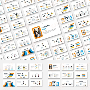 ppt模板组织结构关系架构图商业机构公司团队客户业务投资介绍413