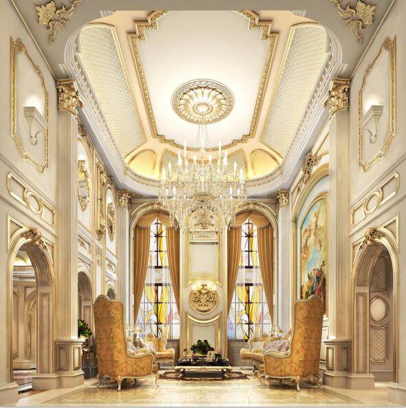 jy3291-意大利法式别墅 宫廷风格样板房 室内装修设计图参考