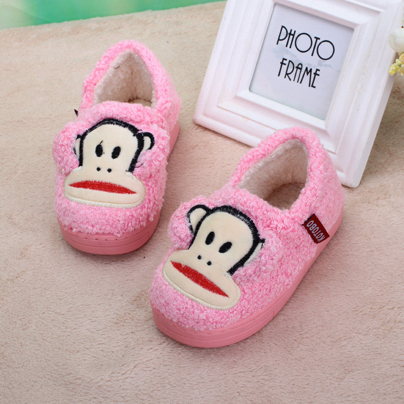 Pantoufles enfants en suède pour hiver - semelle caoutchouc - Ref 1010590 Image 1