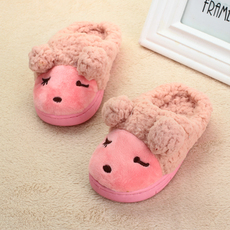 Pantoufles enfants en suède pour hiver - semelle caoutchouc - Ref 1010590 Image 12