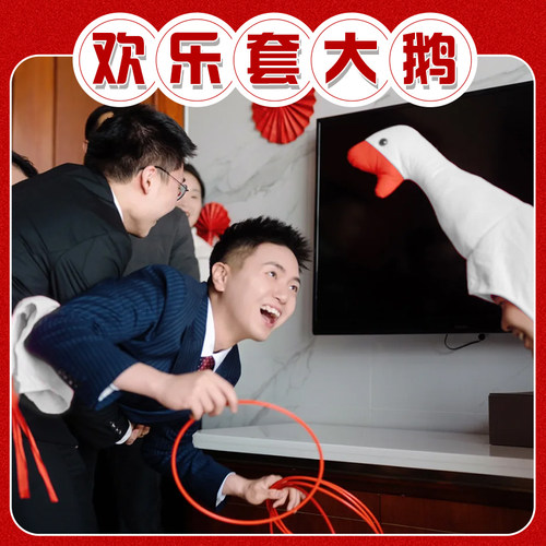 接亲大白鹅套圈游戏圈王套大鹅