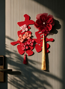 婚房高级喜字门窗贴套装