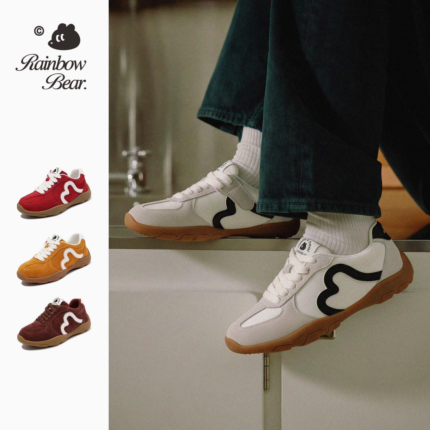 彩虹熊女童真皮德训鞋防滑运动鞋2026春季新款时尚复古百搭亲子鞋,童鞋/婴儿鞋/亲子鞋,运动鞋,淘宝优惠券,粉丝福利购,淘宝优惠卷