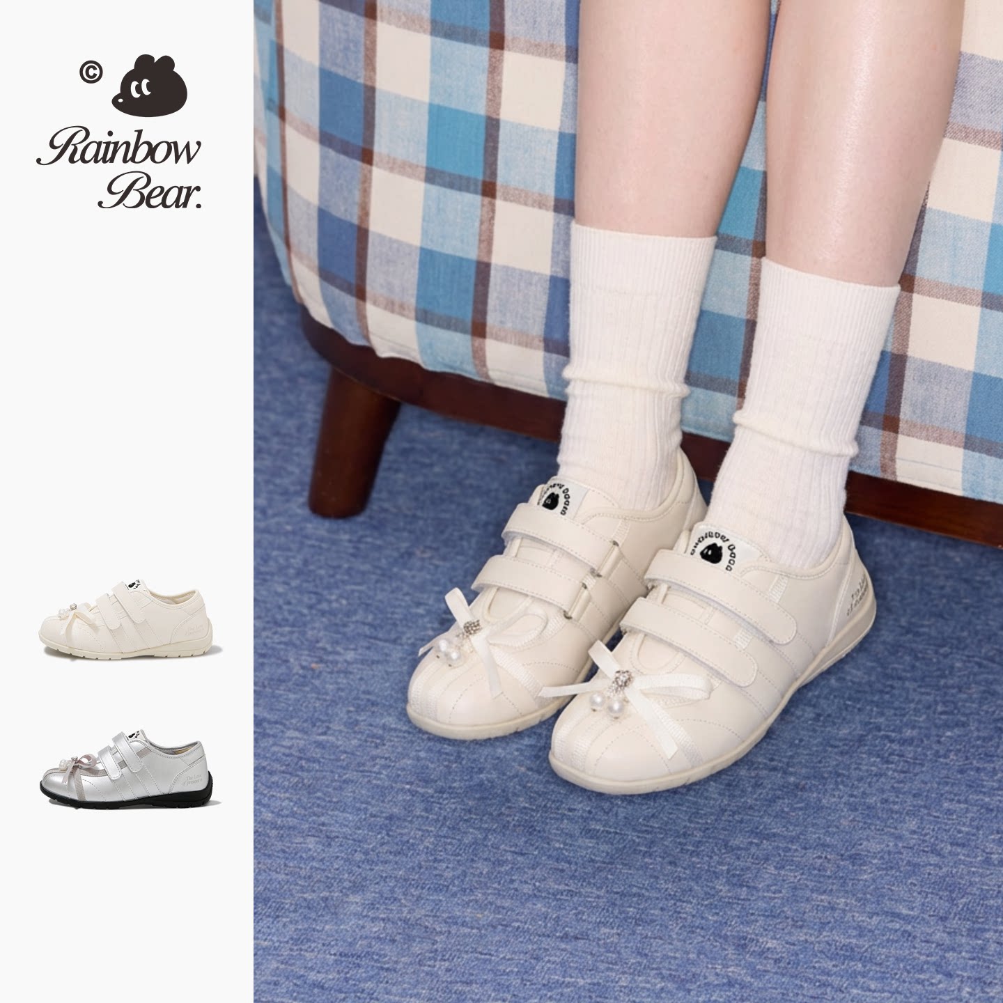 彩虹熊女童鞋儿童芭蕾玛丽珍鞋2026春季新款防滑软底小女孩休闲鞋