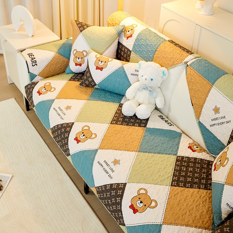 卡通沙发垫全棉四季通用防滑简约现代皮坐垫子套罩巾2025新款盖布,居家布艺,沙发垫,淘宝优惠券,粉丝福利购,淘宝优惠卷