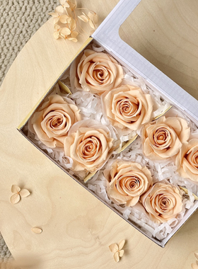 花纪进口Florever复古色车挂花环4cmdiy整盒装FL070永生花玫瑰