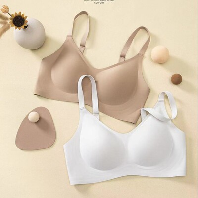 5510果冻女聚拢内衣无钢圈薄款舒适小胸罩无痕大胸性感收副乳文胸