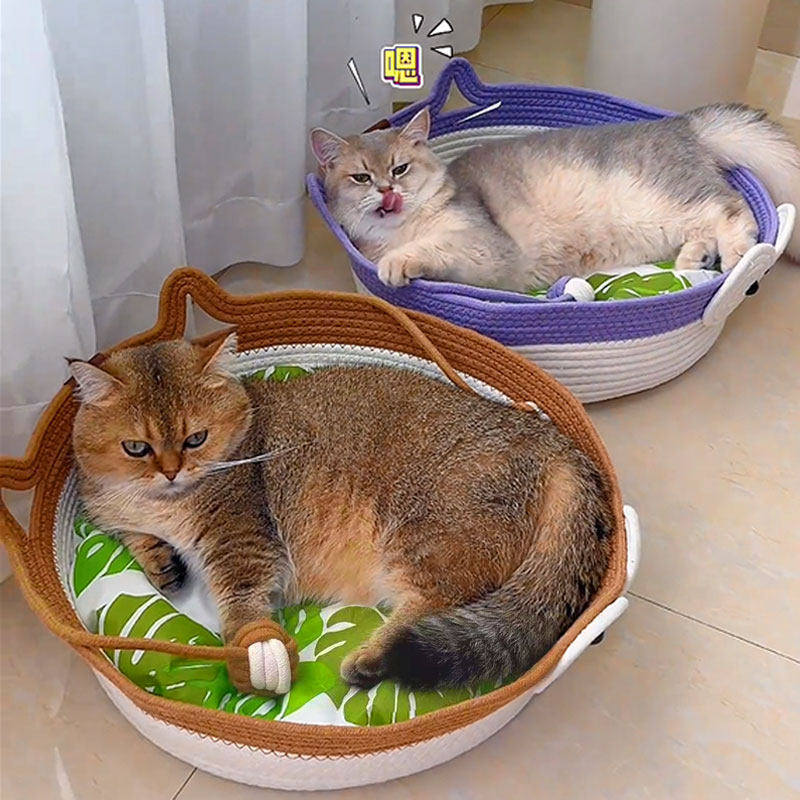 棉绳猫窝冬款宠物窝垫加厚保暖舒适冬天猫咪睡觉室内专用四季通用,宠物/宠物食品及用品,猫窝/屋/帐篷/沙发,淘宝优惠券,粉丝福利购,淘宝优惠卷