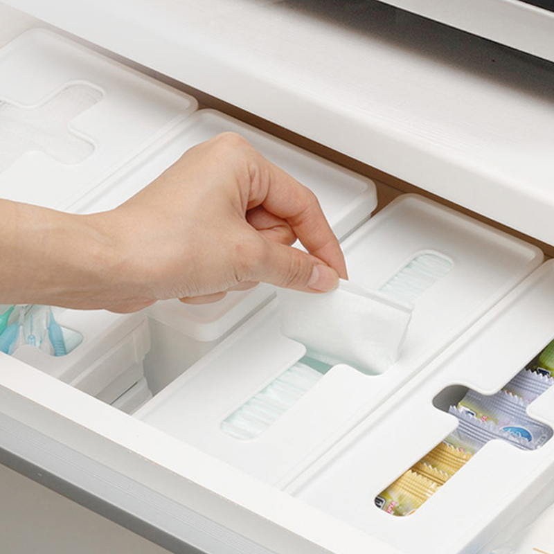 inomata日本产带盖十字口收纳盒