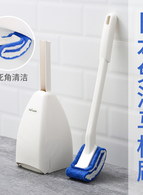 日本LEC长柄马桶刷套装 洗厕所洁厕家用无死角软毛清洁刷子马桶刷