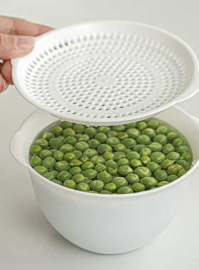 SANADA日本进口家用洗菜篮小号水果盘洗蔬菜沥水篮筛洗菜塑料篮子