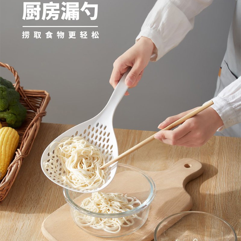 日本捞面大漏勺家用耐高温厨房长柄饺子馄饨汤圆笊篱火锅沥水捞勺