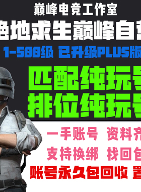 绝地求生账号steam账户pubg排位号吃鸡账户1级500级竞技号匹配号
