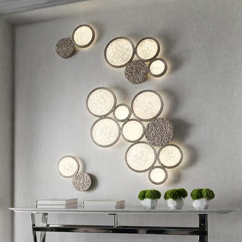 serip轻奢卧室床头灯客厅水纹壁灯背景墙过道楼梯装饰高端艺术灯