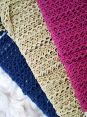 16D 客供 紫红色蓝色土黄色 精细棉线 狗牙花边 0.6厘米1元=1米