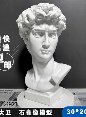 30cm大卫人物素描摆件写生石膏像