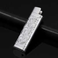 New Grasshopper lighter metal shell protective case, creative carved, personalized grinding wheel, open flame, high-end explosion-proof household thumbnail 7