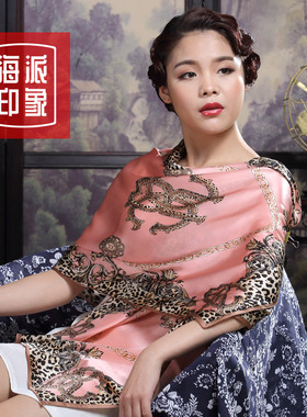 欧美风桑蚕丝两用礼盒装围巾披肩
