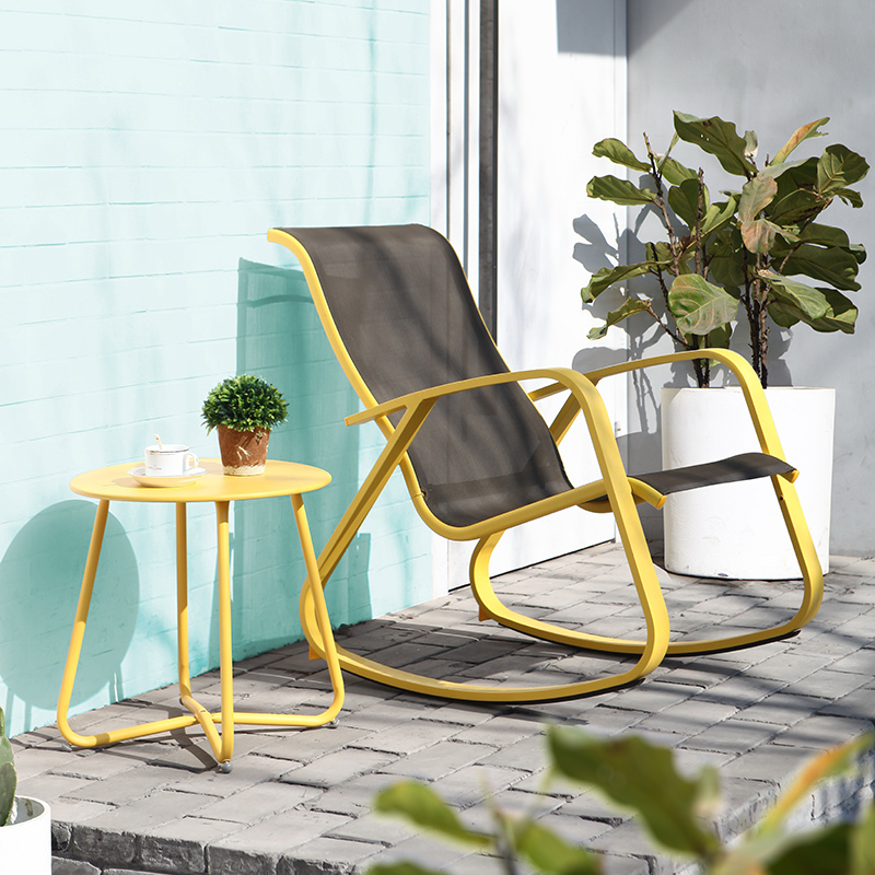 阳台摇摇椅休闲椅摇椅大人躺椅北欧懒人户外网红家用老人逍遥椅子